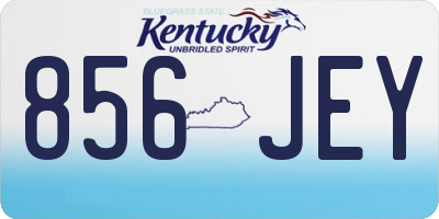 KY license plate 856JEY
