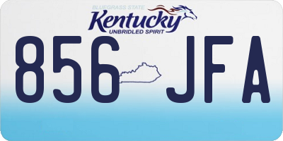 KY license plate 856JFA