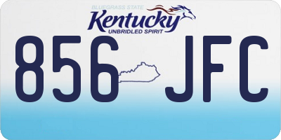 KY license plate 856JFC