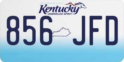 KY license plate 856JFD