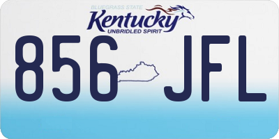KY license plate 856JFL