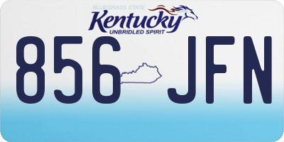KY license plate 856JFN