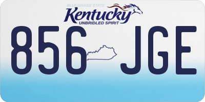 KY license plate 856JGE
