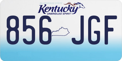 KY license plate 856JGF