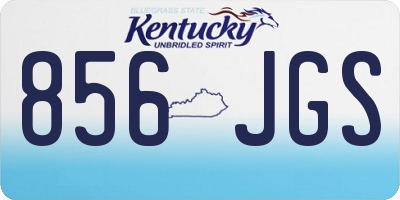 KY license plate 856JGS