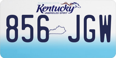 KY license plate 856JGW