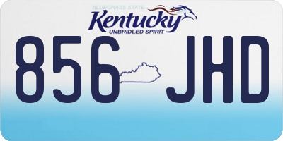 KY license plate 856JHD