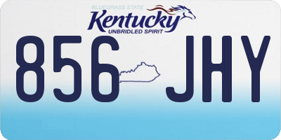 KY license plate 856JHY