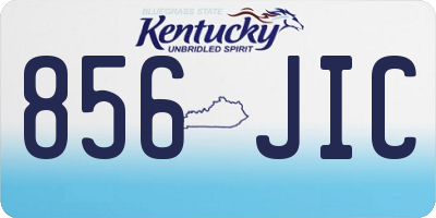 KY license plate 856JIC