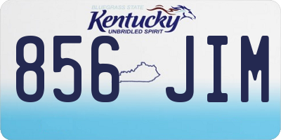 KY license plate 856JIM