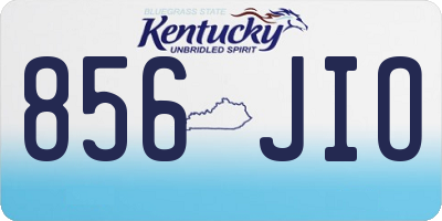 KY license plate 856JIO