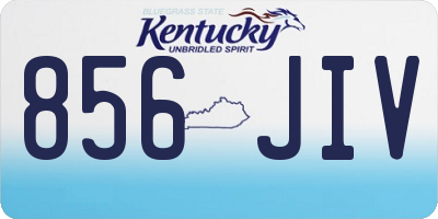 KY license plate 856JIV