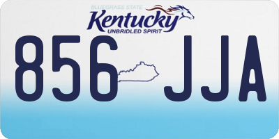 KY license plate 856JJA