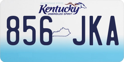 KY license plate 856JKA