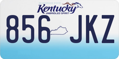 KY license plate 856JKZ