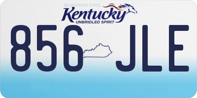 KY license plate 856JLE