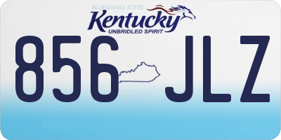 KY license plate 856JLZ