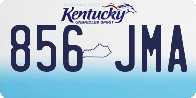 KY license plate 856JMA