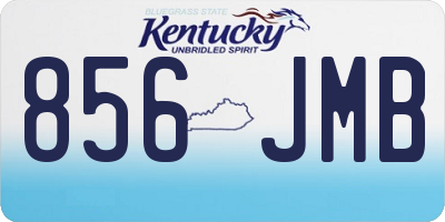 KY license plate 856JMB