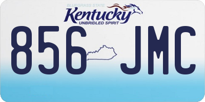 KY license plate 856JMC