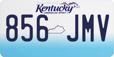 KY license plate 856JMV