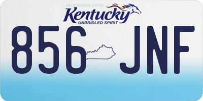 KY license plate 856JNF