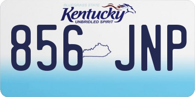 KY license plate 856JNP