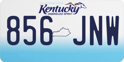 KY license plate 856JNW