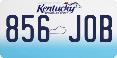 KY license plate 856JOB