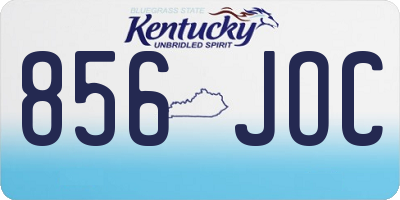 KY license plate 856JOC