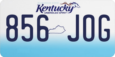 KY license plate 856JOG