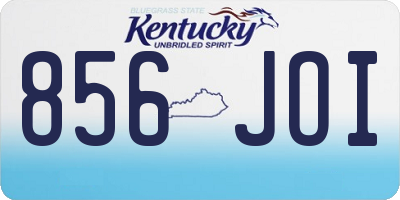 KY license plate 856JOI