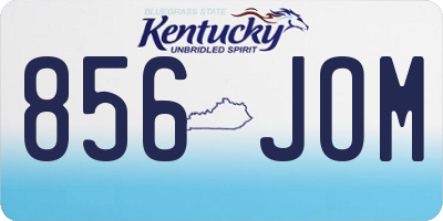 KY license plate 856JOM