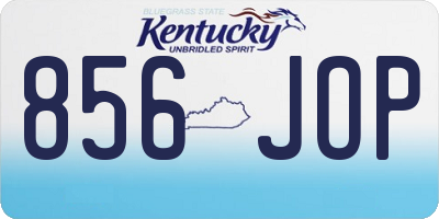 KY license plate 856JOP