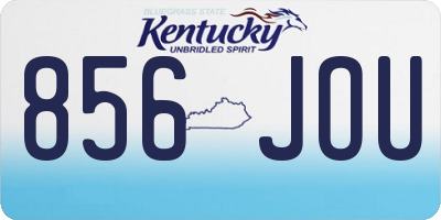 KY license plate 856JOU