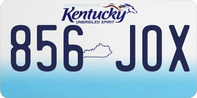 KY license plate 856JOX