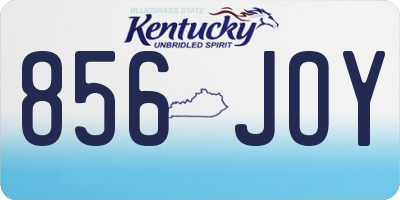 KY license plate 856JOY