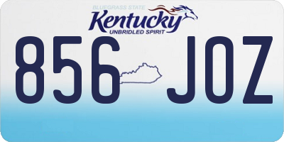 KY license plate 856JOZ