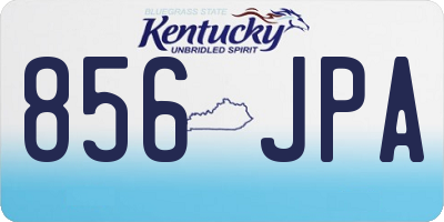KY license plate 856JPA