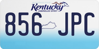 KY license plate 856JPC