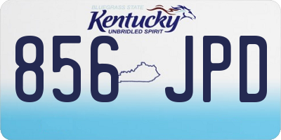 KY license plate 856JPD
