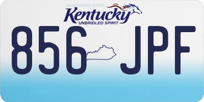 KY license plate 856JPF