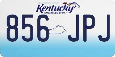 KY license plate 856JPJ