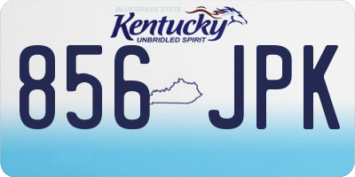 KY license plate 856JPK