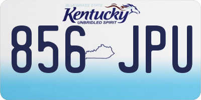 KY license plate 856JPU