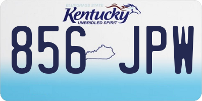 KY license plate 856JPW