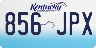 KY license plate 856JPX