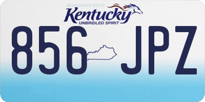 KY license plate 856JPZ