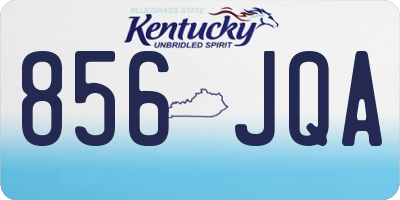 KY license plate 856JQA
