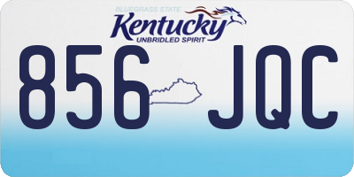 KY license plate 856JQC